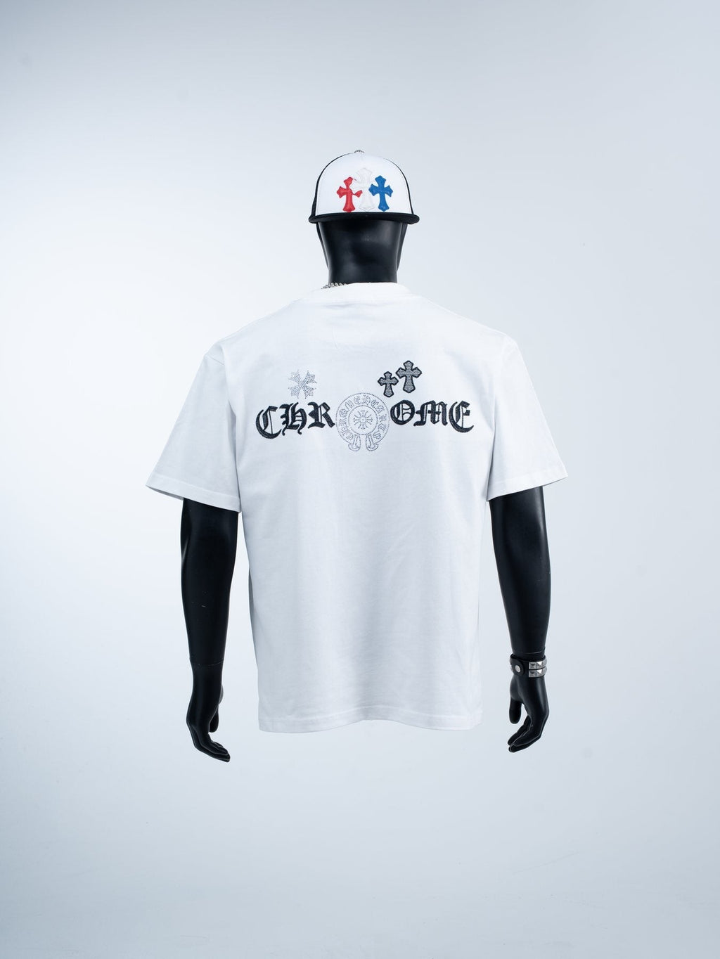 Chrome Hearts Rhinestone Slogan Graphic T-Shirt ¡ª back