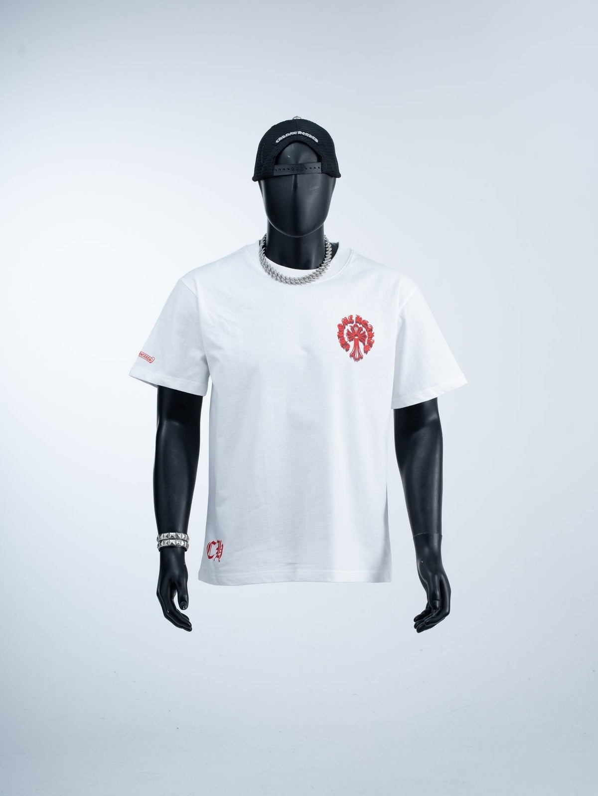 Chrome Hearts Red Cross Graphic Short-Sleeve T-Shirt ¡ª front