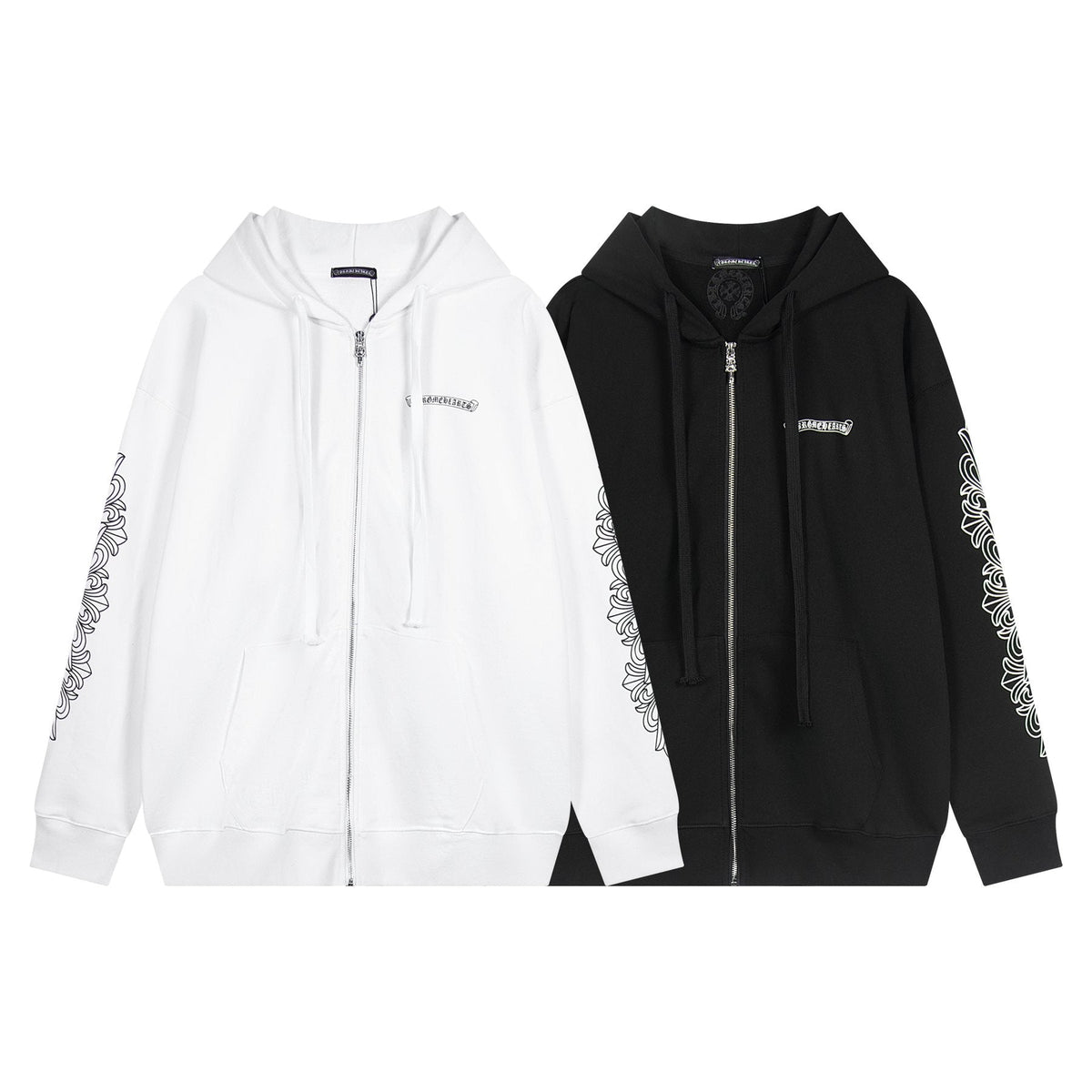 Chrome Hearts Horseshoe Cross Graphic Zip Hoodie ¡ª comparison