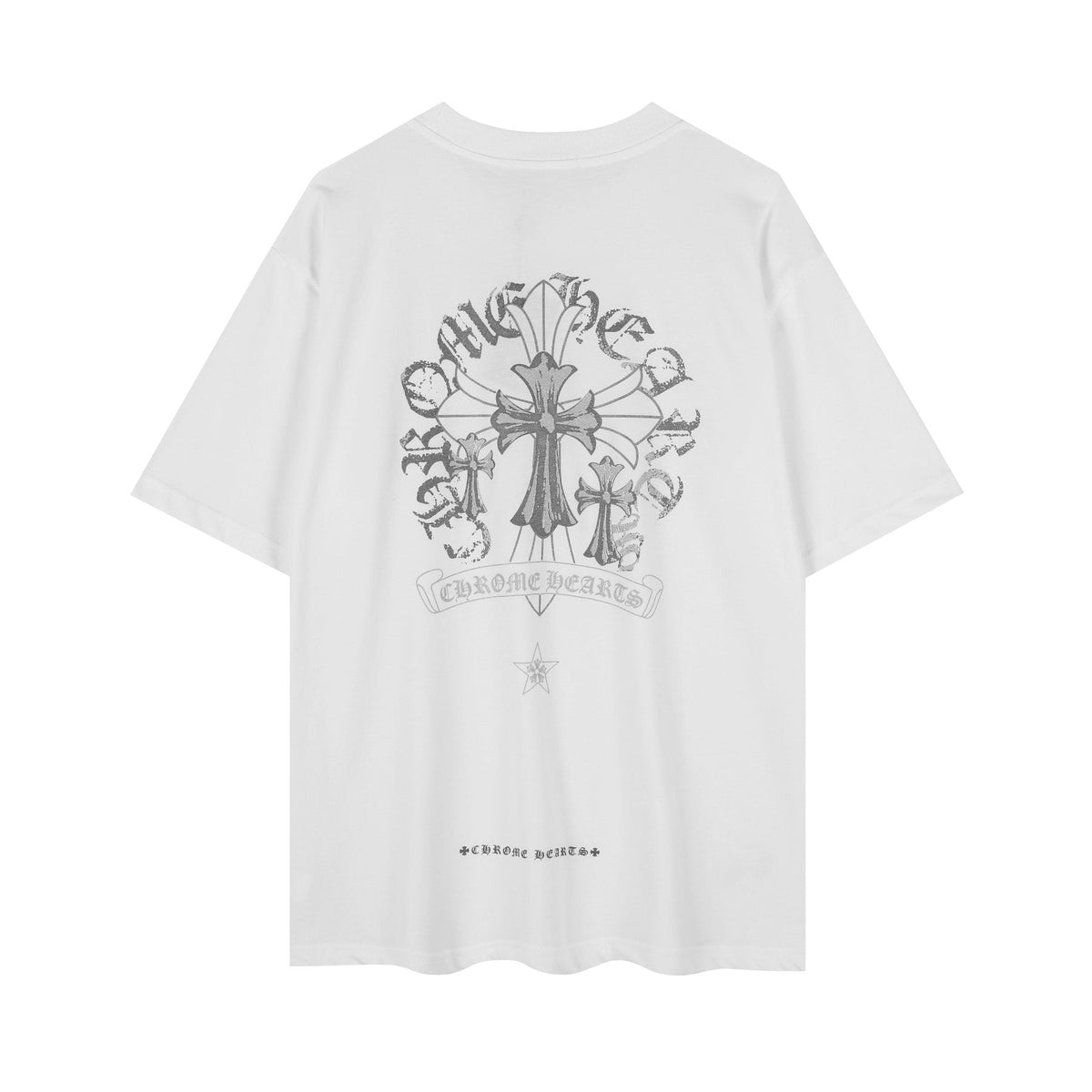 Chrome Hearts Reflective Silver Cross Graphic T-Shirt ¡ª back