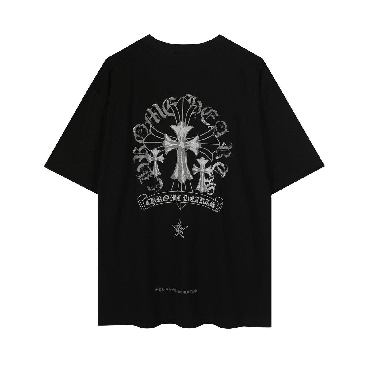 Chrome Hearts Reflective Silver Cross Graphic T-Shirt ¡ª back