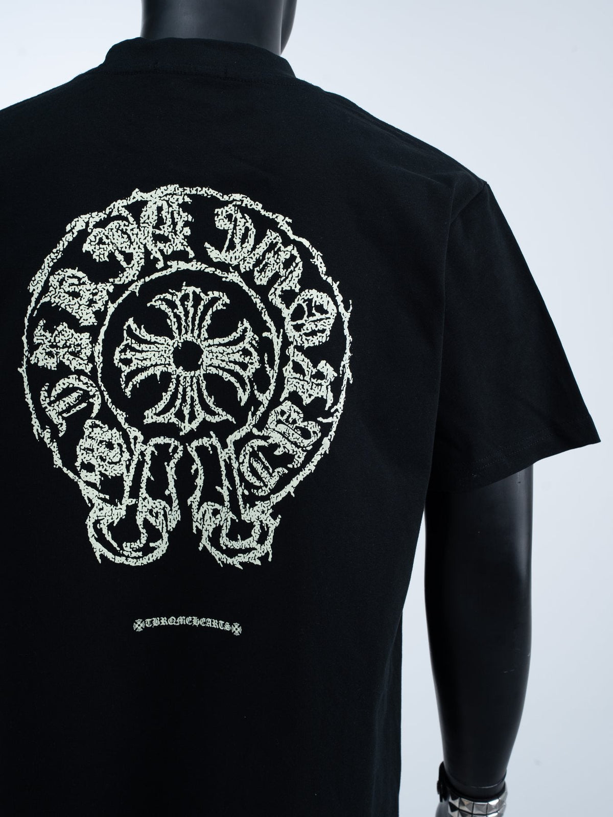 Chrome Hearts Sanskrit Horseshoe Cross Graphic T-Shirt ¡ª detail