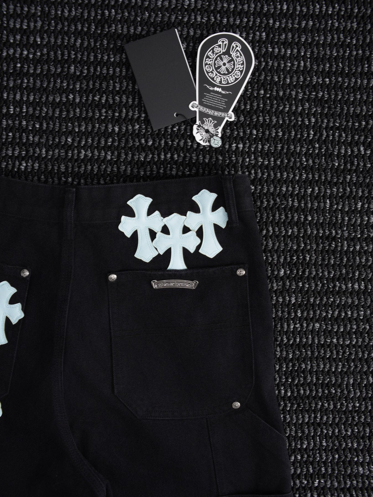 Chrome Hearts Cross Graphic Black Shorts ¡ª detail