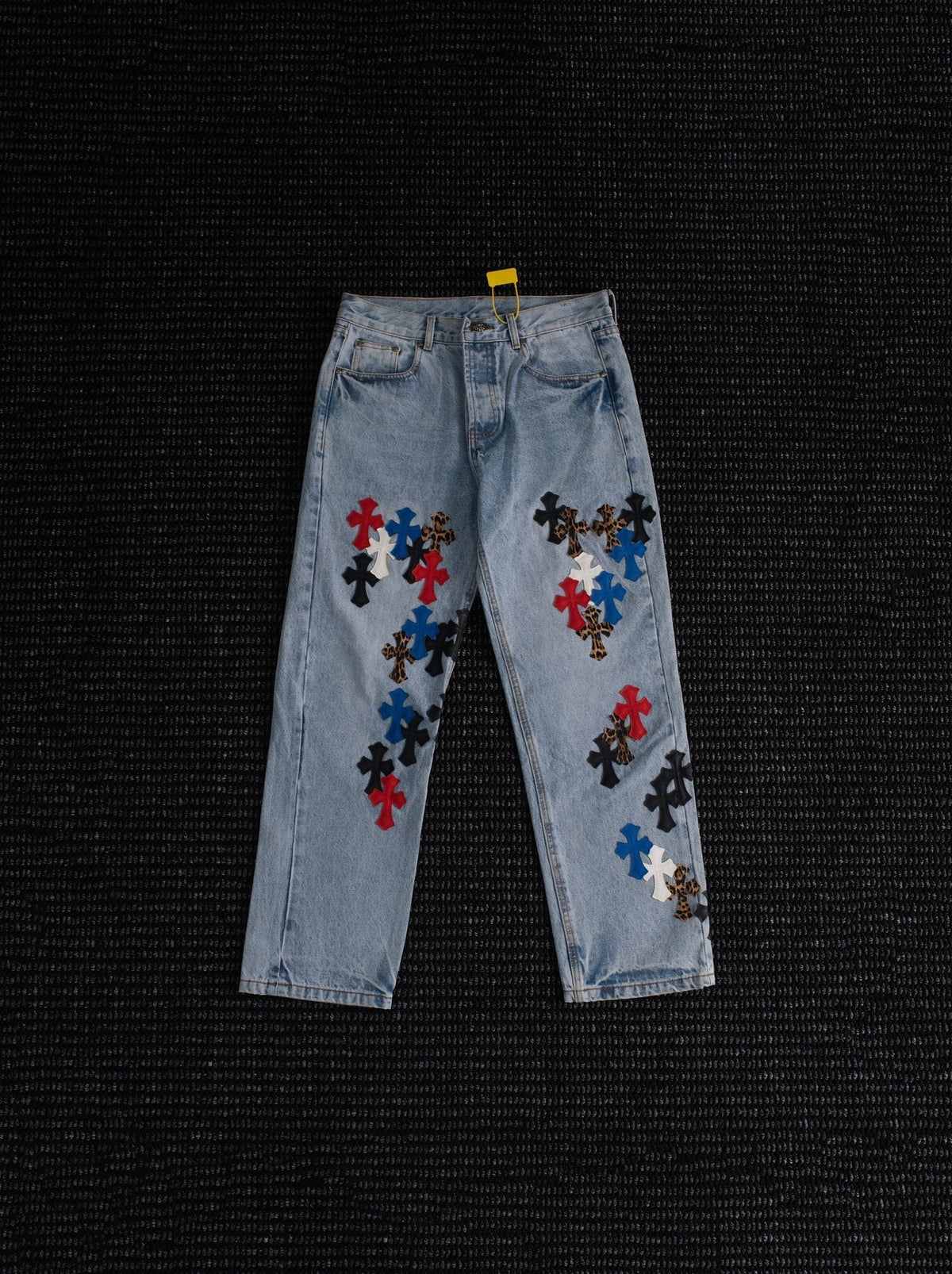 Chrome Hearts Light Blue Cross Patch Jeans ¡ª hero