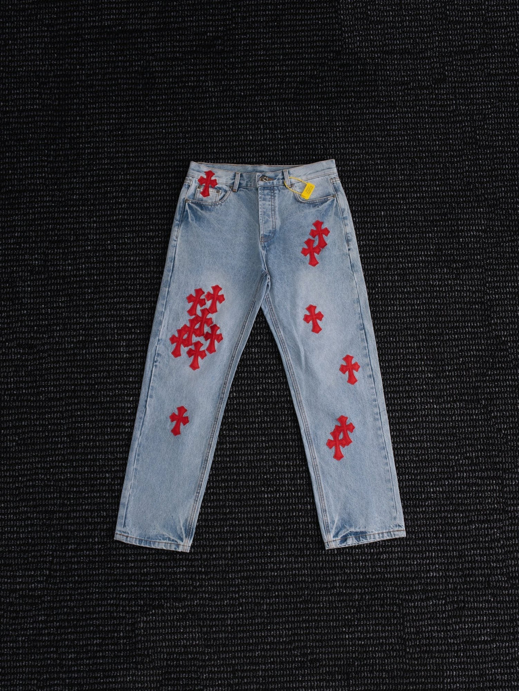 Chrome Hearts Light Blue Cross Patch Jeans ¡ª hero