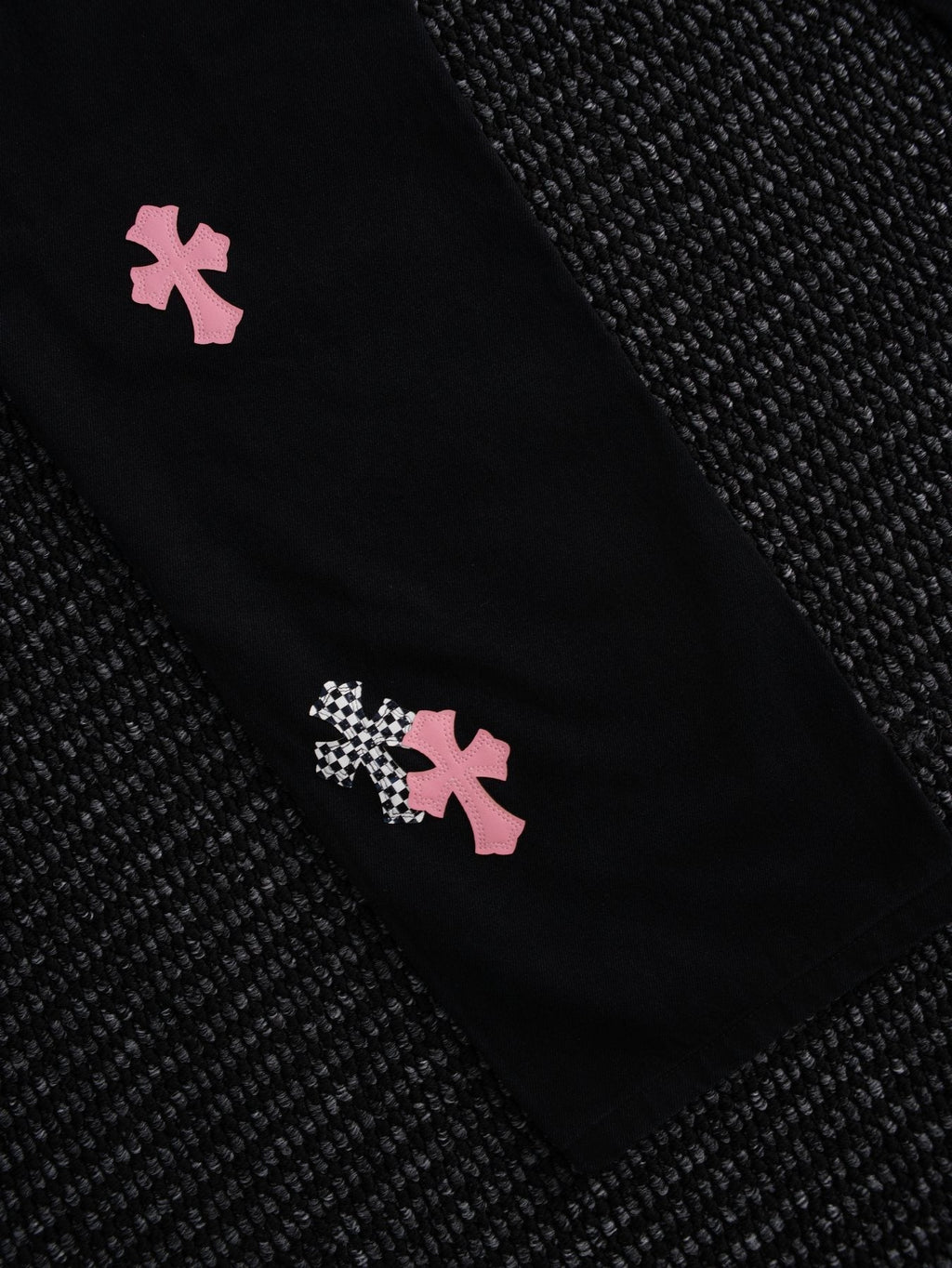 Chrome Hearts Cross Graphic Black Denim Pants ¡ª detail