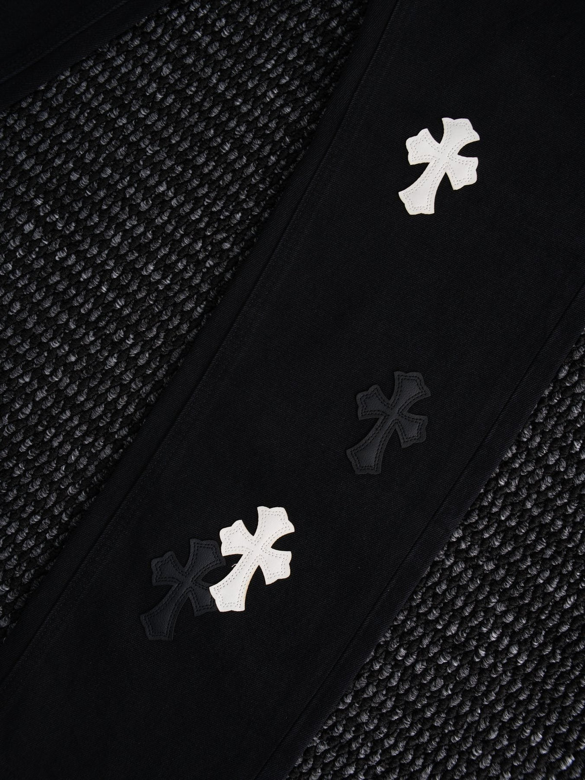 Chrome Hearts Cross Patch Black Jeans ¡ª detail