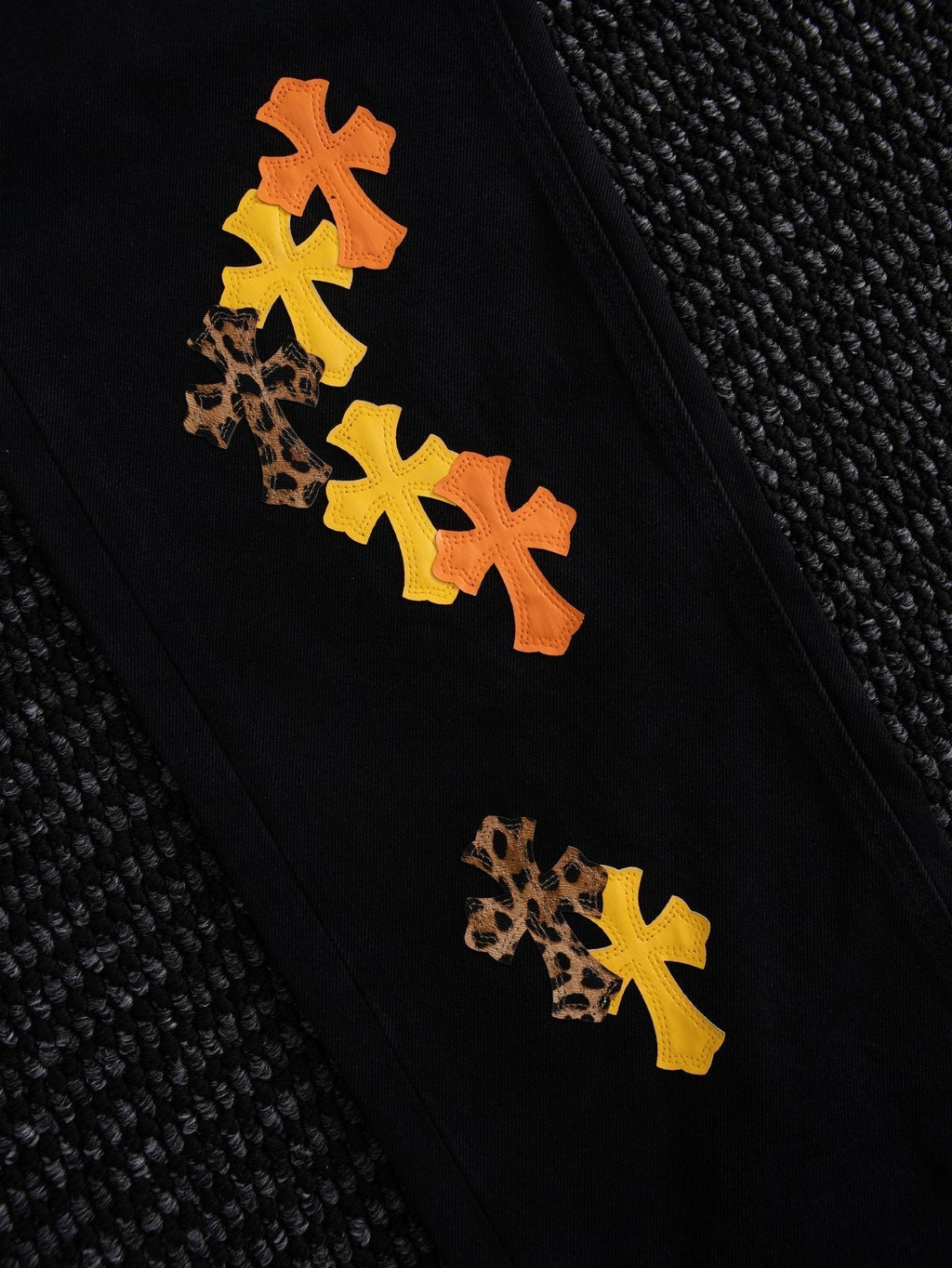 Chrome Hearts Cross Graphic Black Jeans ¡ª detail