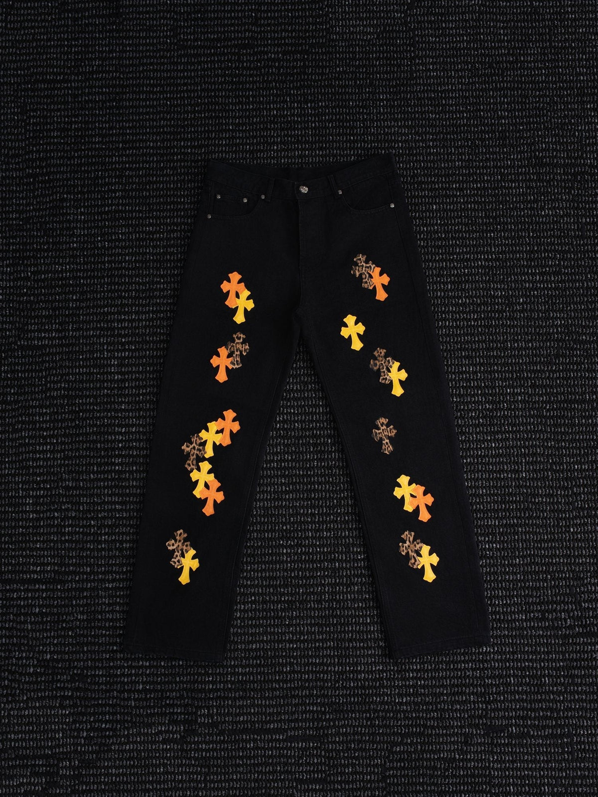 Chrome Hearts Cross Graphic Black Jeans ¡ª hero
