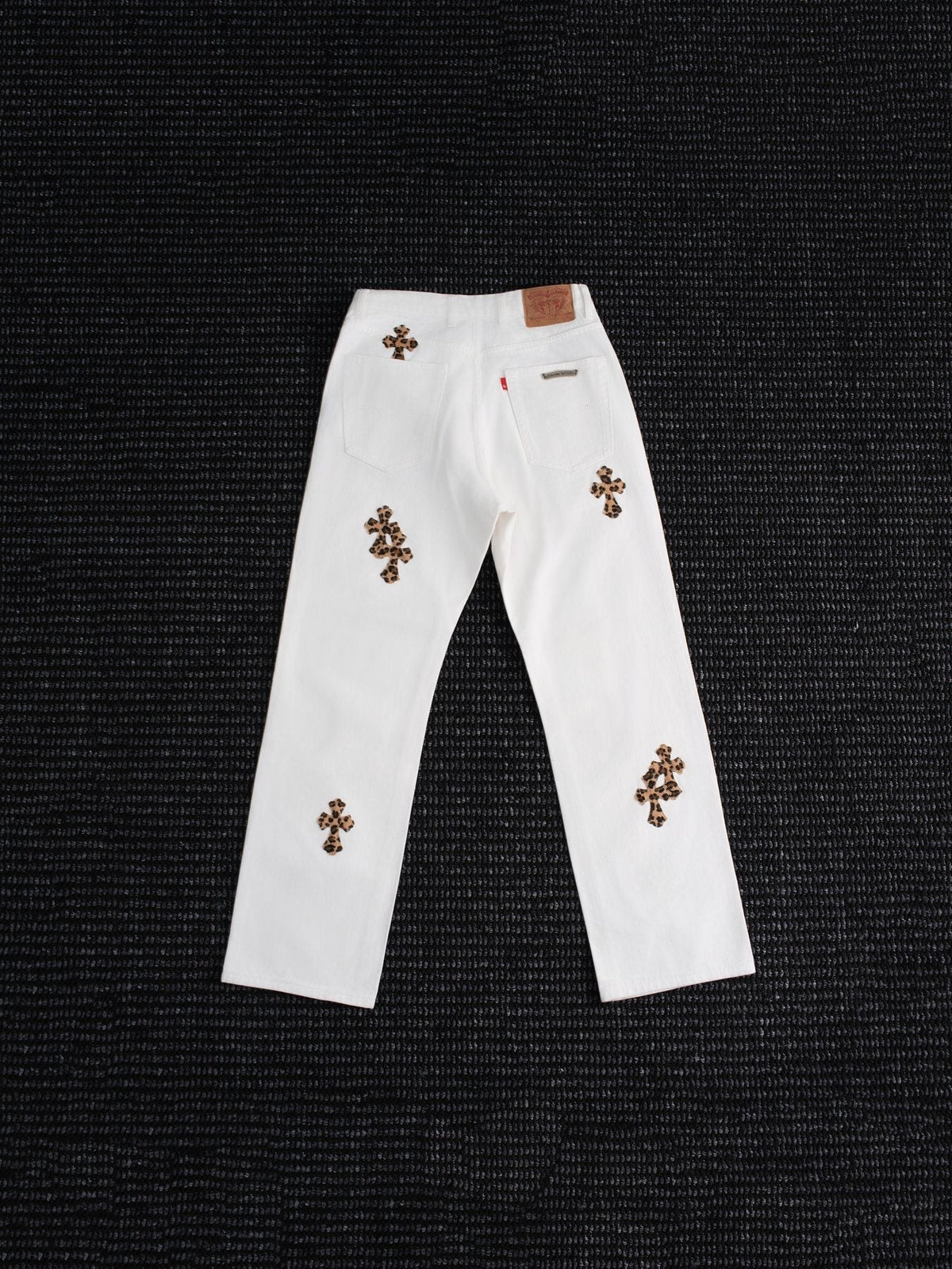 Chrome Hearts White Cross Applique Graphic Jeans ¡ª back