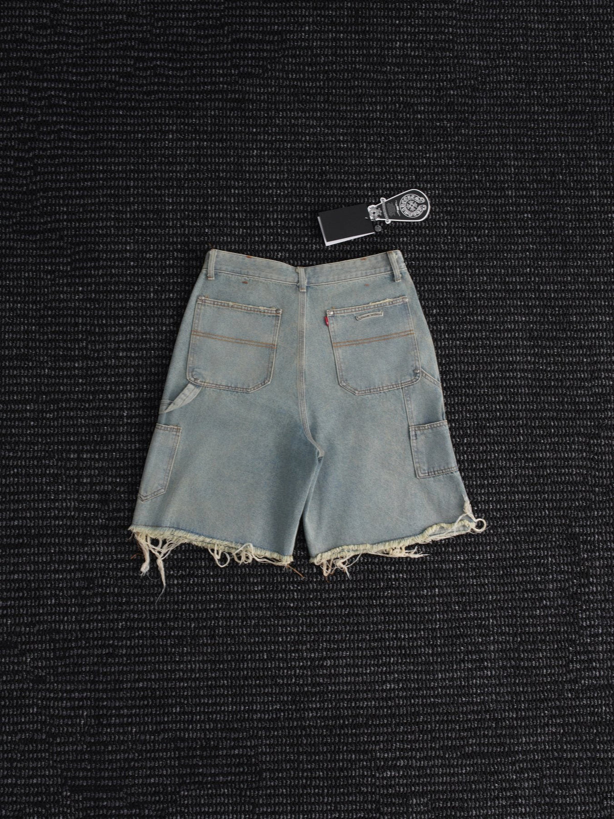 Chrome Hearts Light Blue Washed Denim Shorts ¡ª back