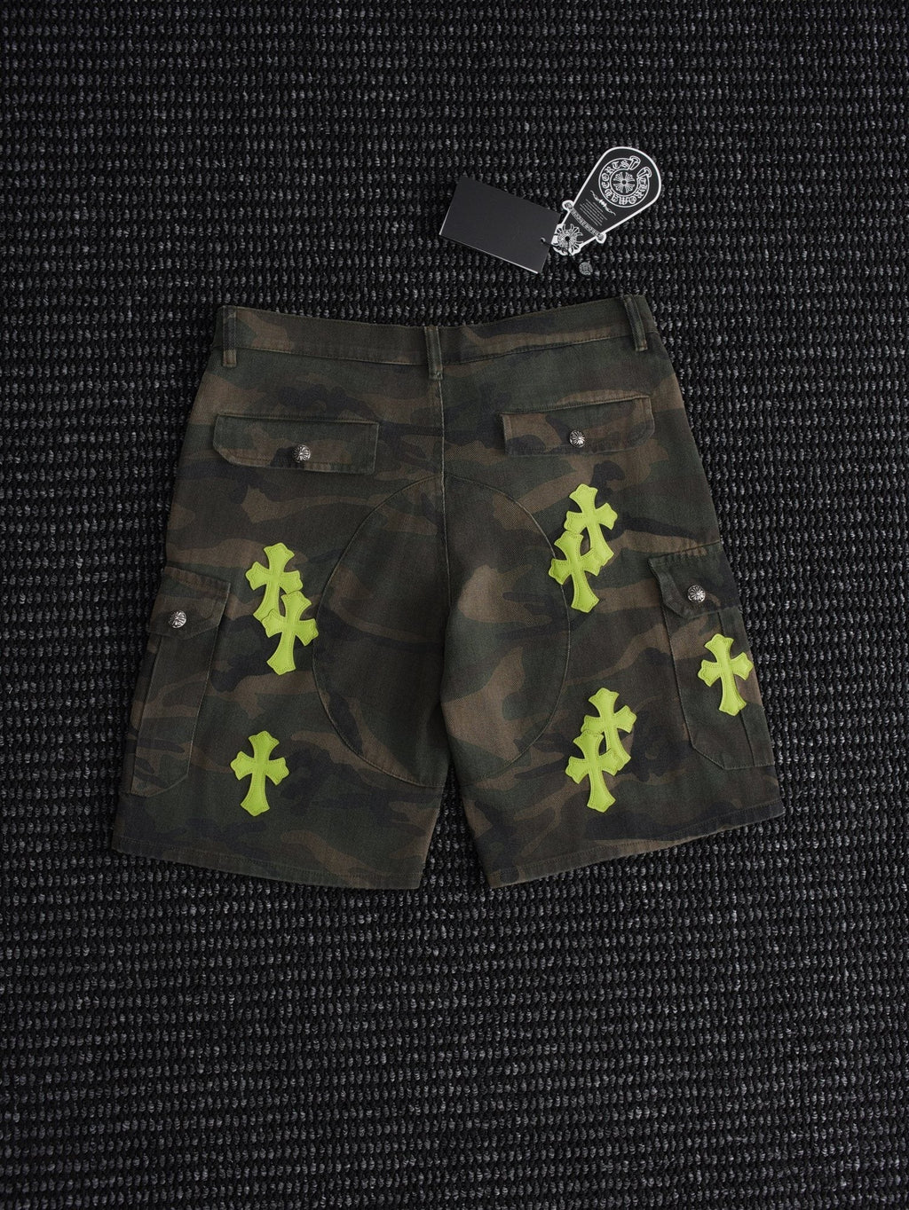 Chrome Hearts Camo Cross Patch Cargo Shorts ¡ª hero