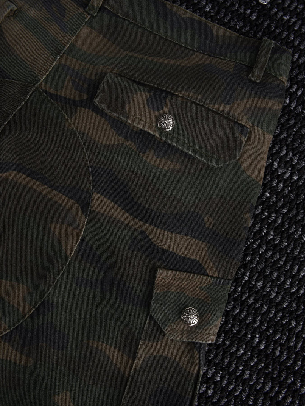 Chrome Hearts Green Camo Cargo Shorts ¡ª detail
