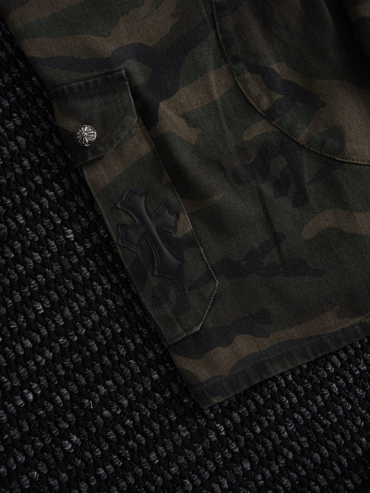 Chrome Hearts Green Camo Cargo Shorts ¡ª detail