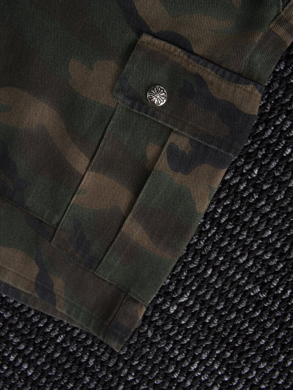Chrome Hearts Green Camo Cargo Shorts ¡ª detail