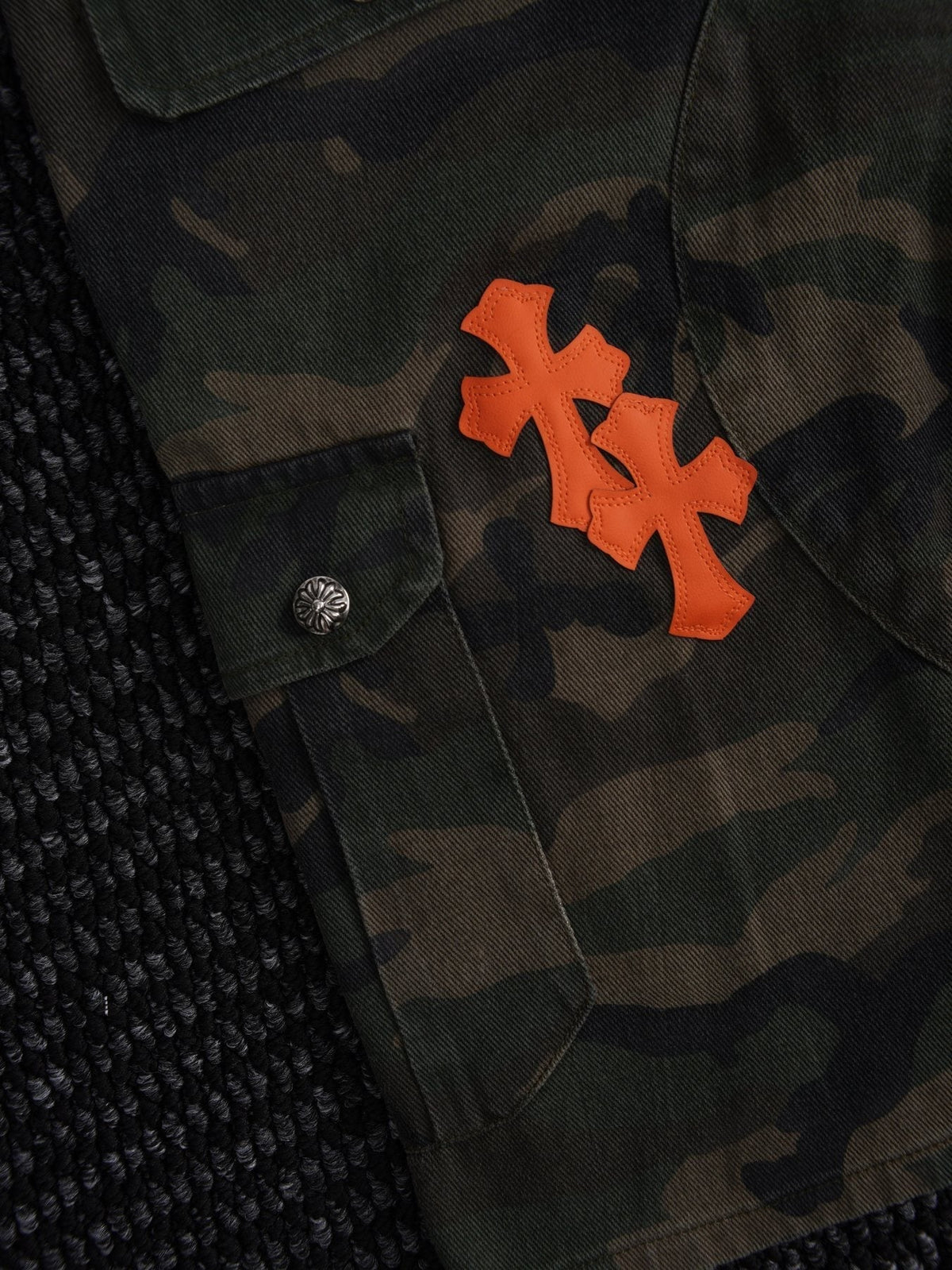 Chrome Hearts Green Camouflage Cargo Shorts ¡ª detail
