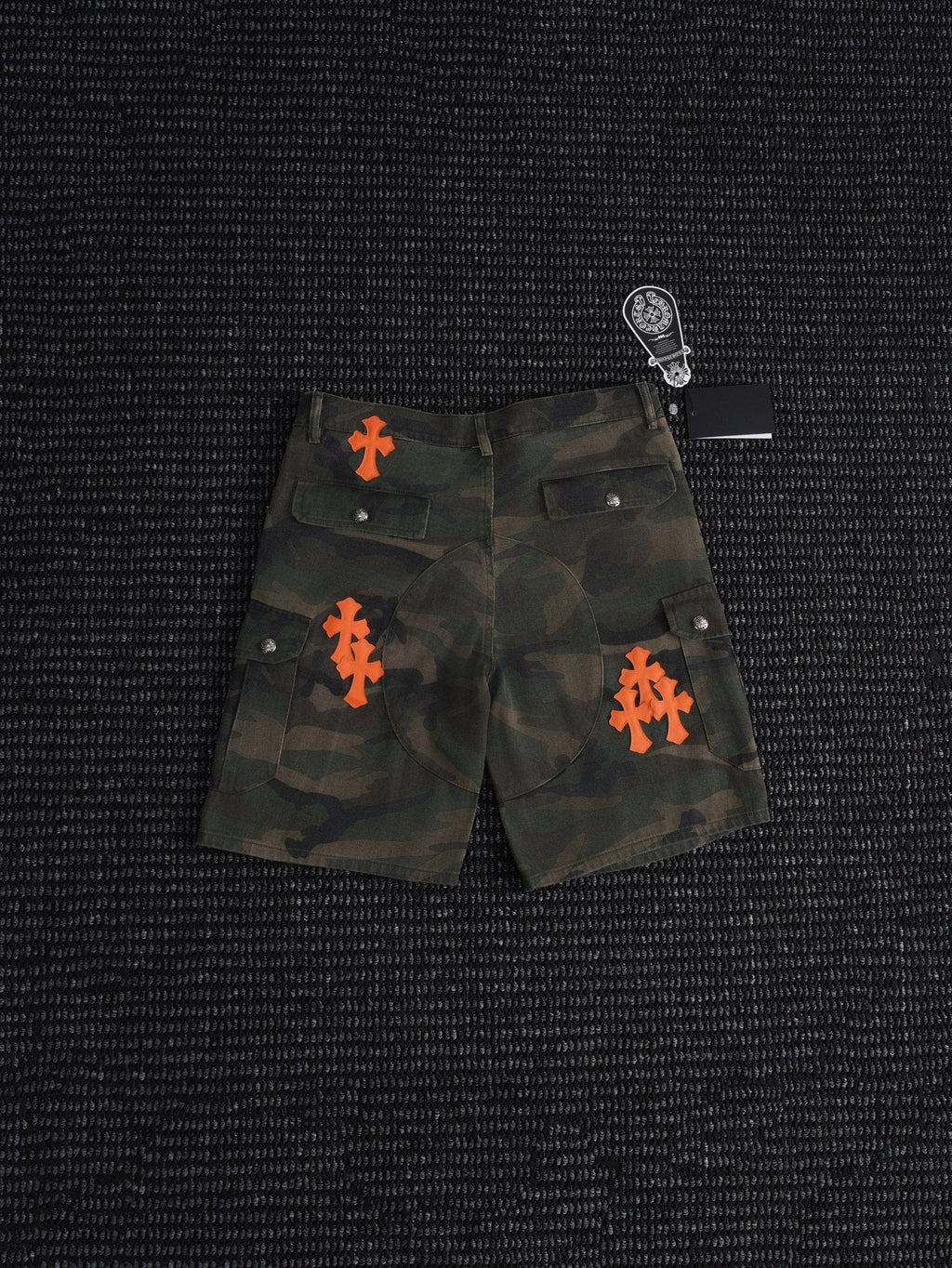 Chrome Hearts Green Camouflage Cargo Shorts ¡ª back