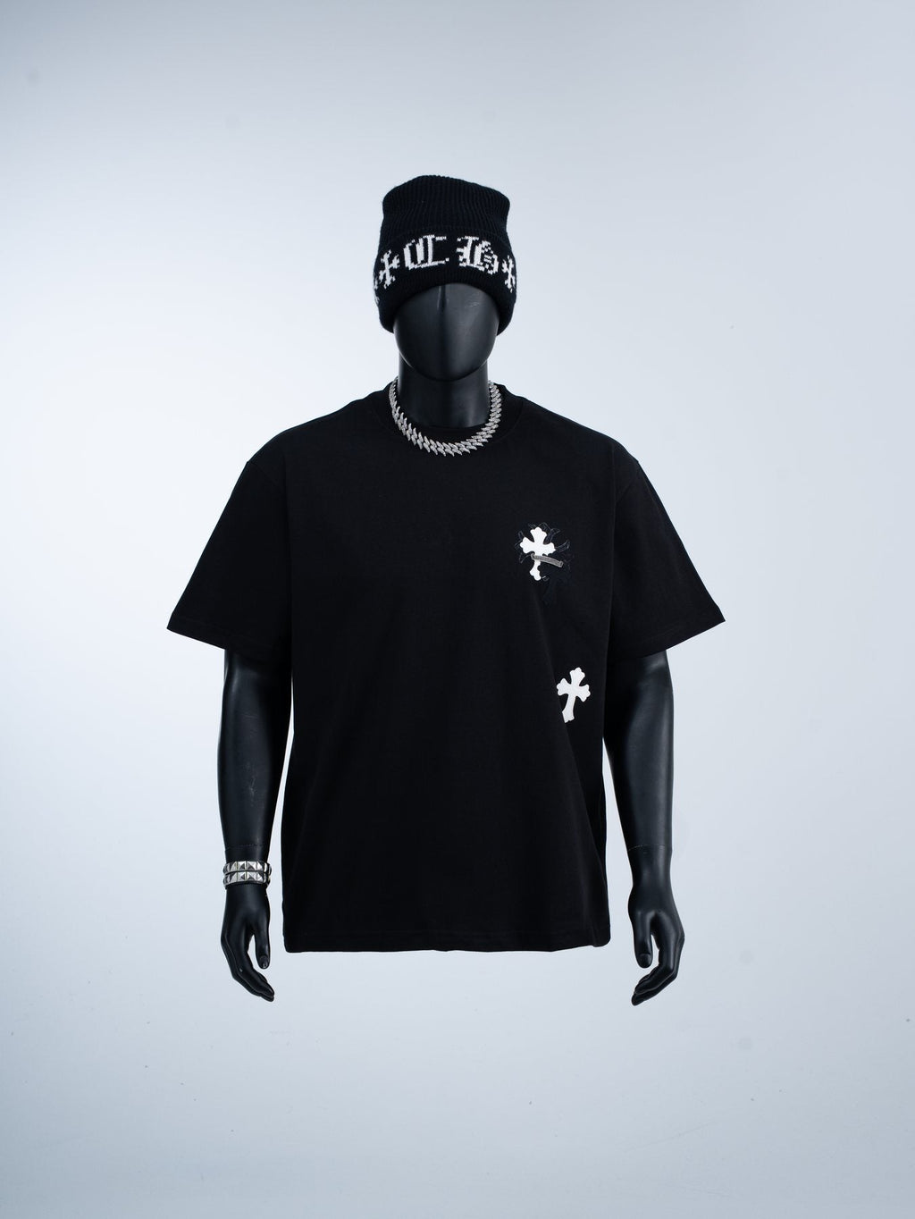 Chrome Hearts Cross Badge Graphic Short-Sleeve T-Shirt ¡ª front