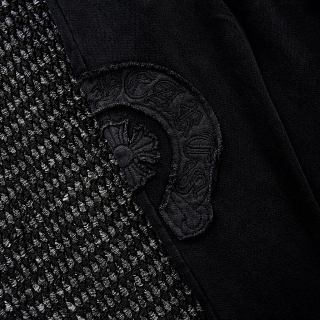 Chrome Hearts Horseshoe Embroidered Black Pants ¡ª fabric_closeup