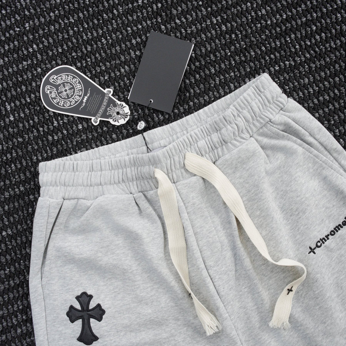Chrome Hearts Cross Patch Drawstring Shorts ¡ª detail