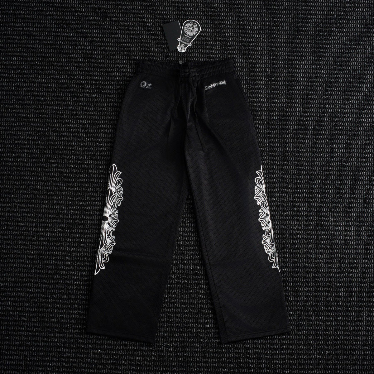 Chrome Hearts Sanskrit Cross Graphic Wide-Leg Pants ¡ª front