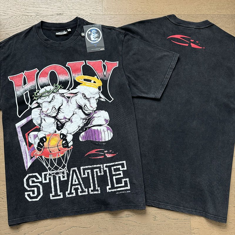 HELISTAR Holy State Basketball Lamb Short-Sleeve T-Shirt ¡ª context