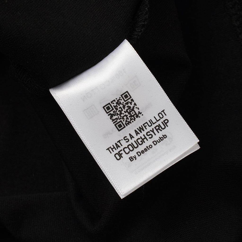 THAT'S A AWFUL LOT OF COUGH SYRUP P47 Graphic Black Short-Sleeve T-Shirt ¡ª neck_label
