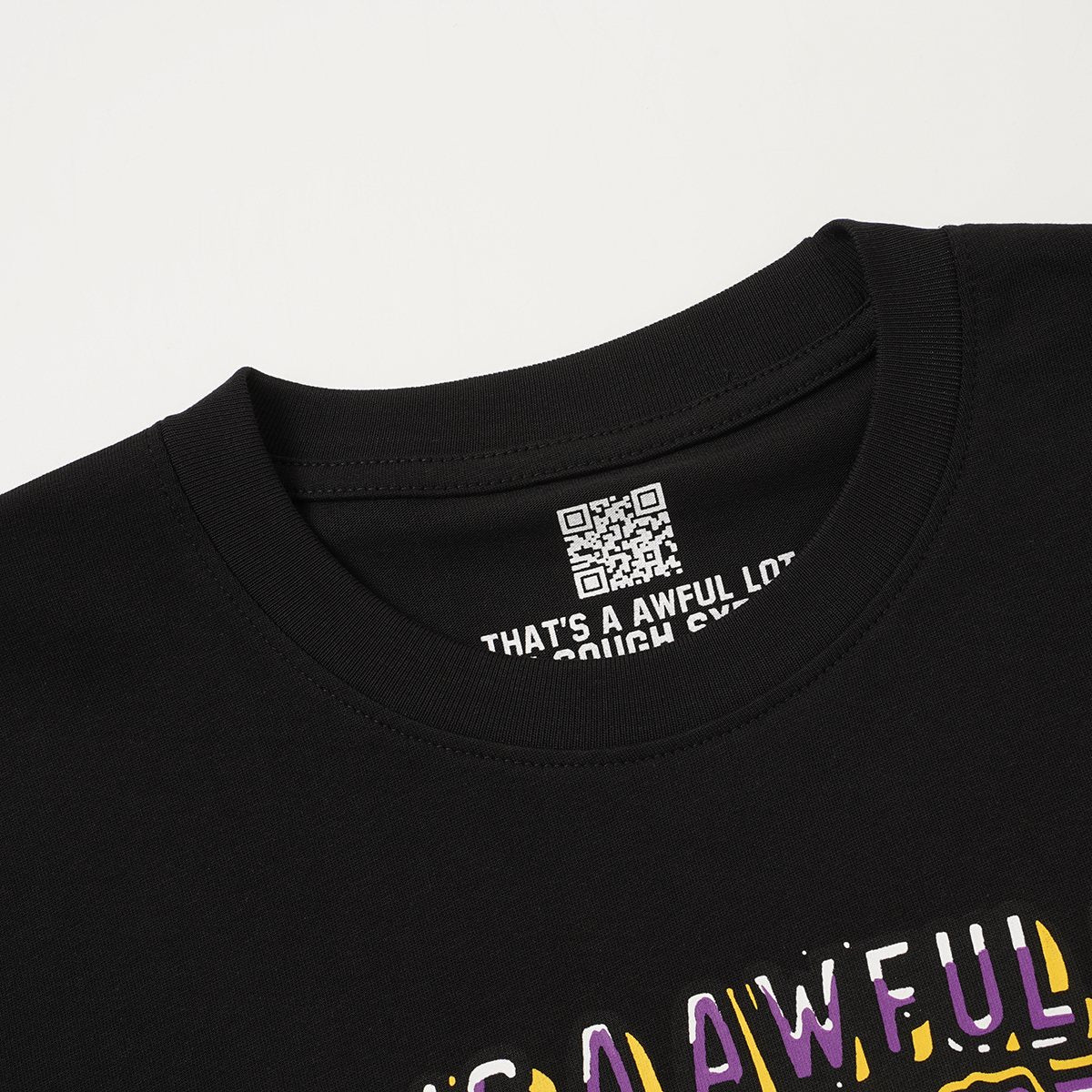 THAT'S A AWFUL LOT OF COUGH SYRUP Black Front & Back Graphic T-Shirt ¡ª detail