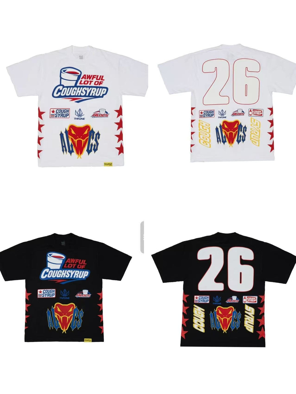 THAT'S A AWFUL LOT OF COUGH SYRUP Front & Back Graphic T-Shirt ¡ª comparison