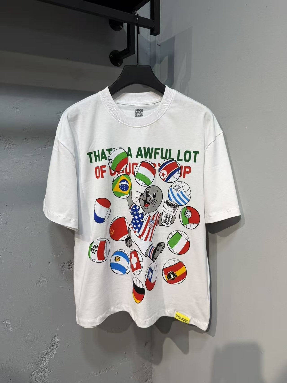 THAT'S A AWFUL LOT OF COUGH SYRUP Bear Graphic T-Shirt ¡ª front