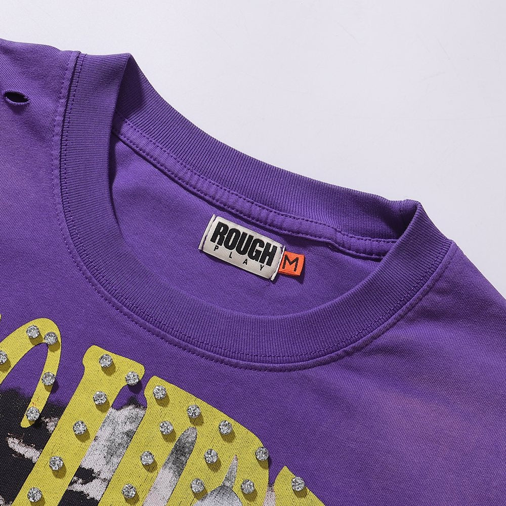 Rough Play Chainsaw Graphic Sleeveless T-Shirt ¡ª detail