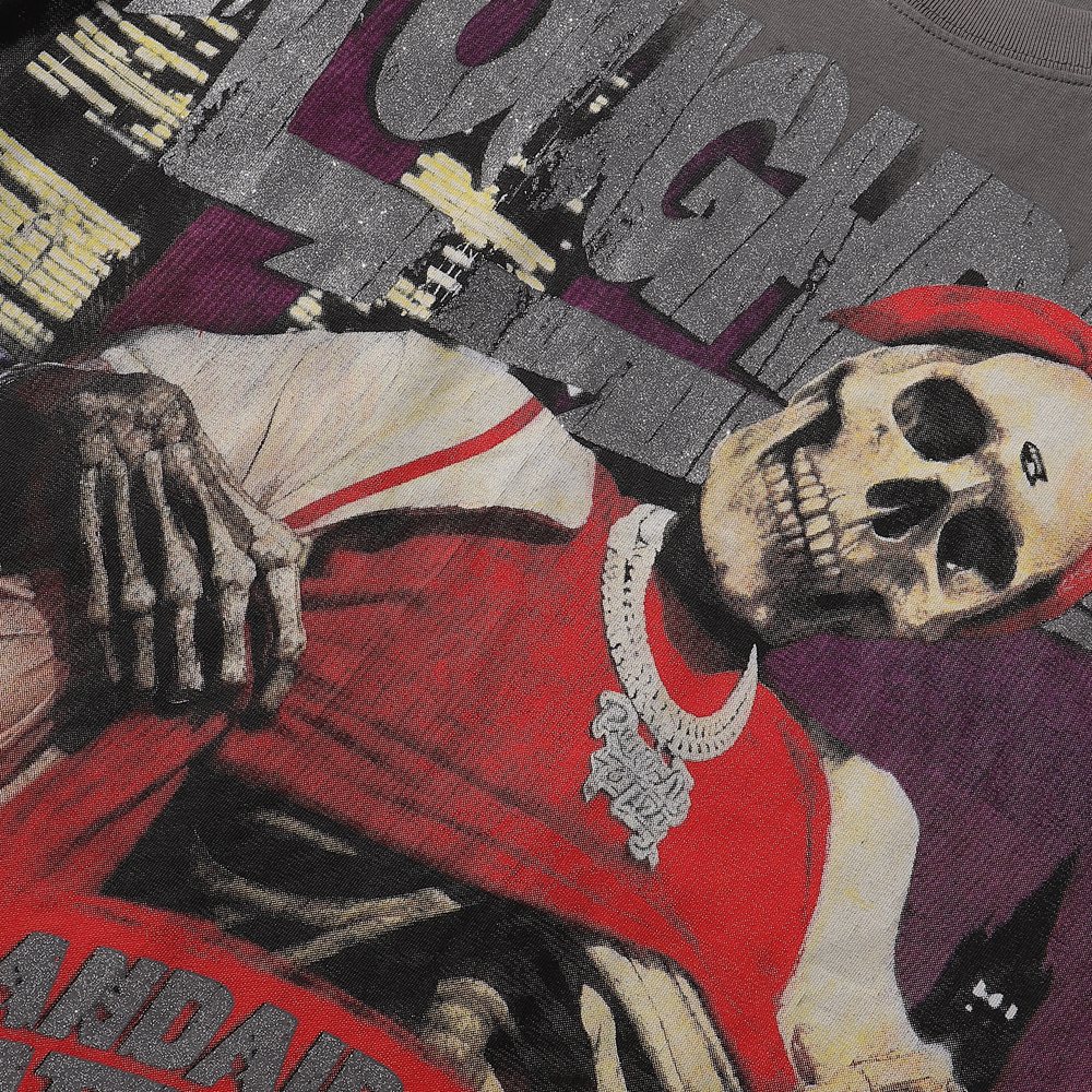 Rough Play Skull Globe Sleeveless T-Shirt ¡ª detail