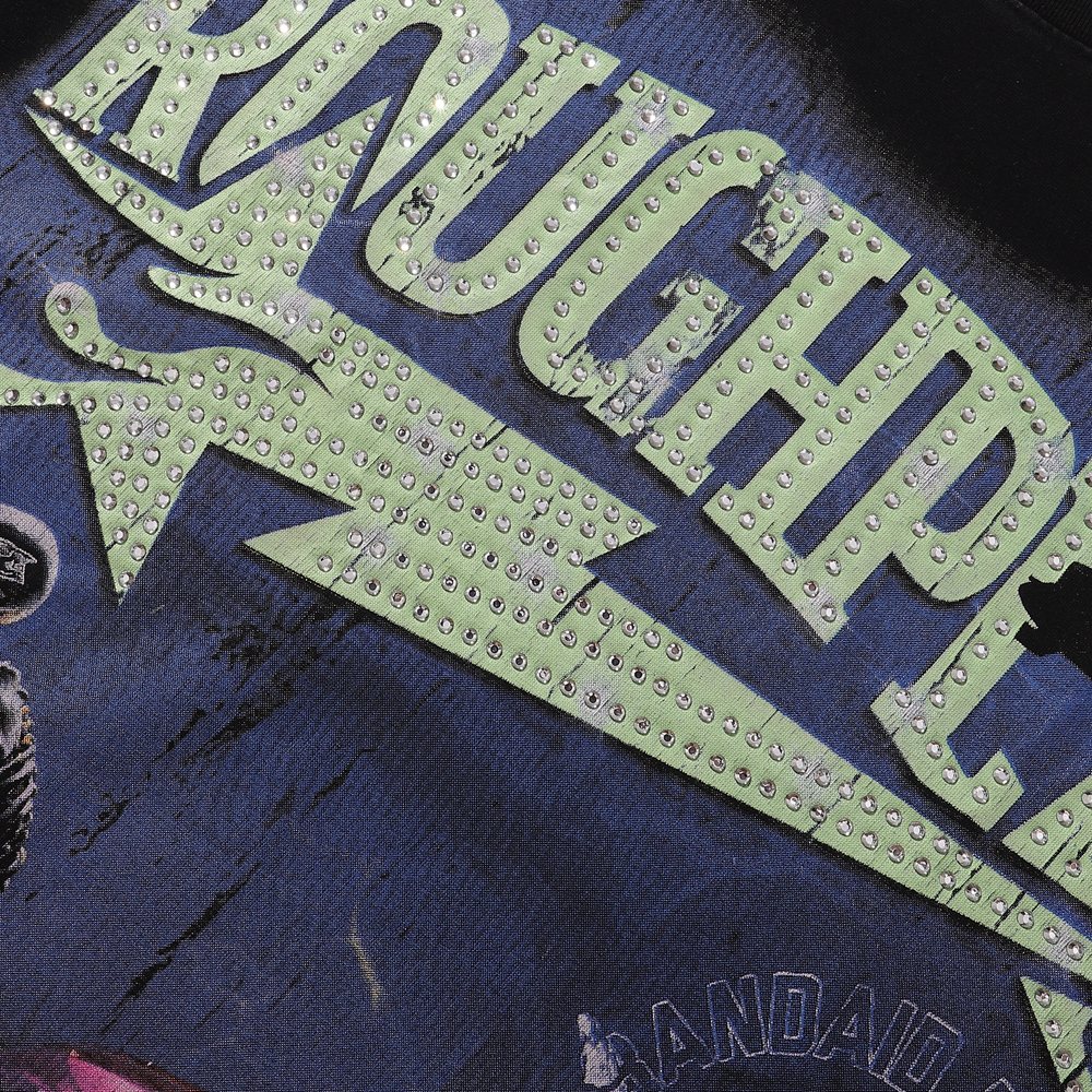 Rough Play Washed Rhinestone Sleeveless T-Shirt ¡ª detail