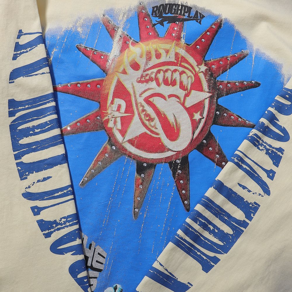 Rough Play SunShower Rhinestone Long-Sleeve T-Shirt ¡ª detail