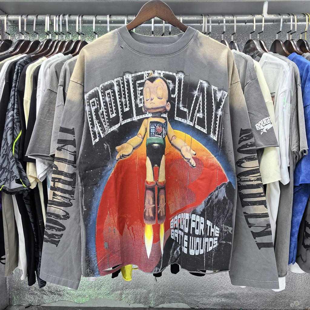 Rough Play Astro Boy Rhinestone Graphic Long-Sleeve T-Shirt ¡ª context