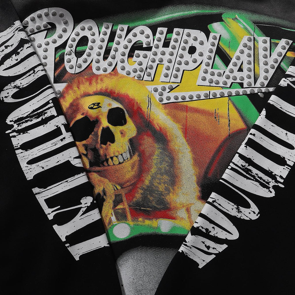 Rough Play In Car Skull Graphic Hoodie ¡ª detail
