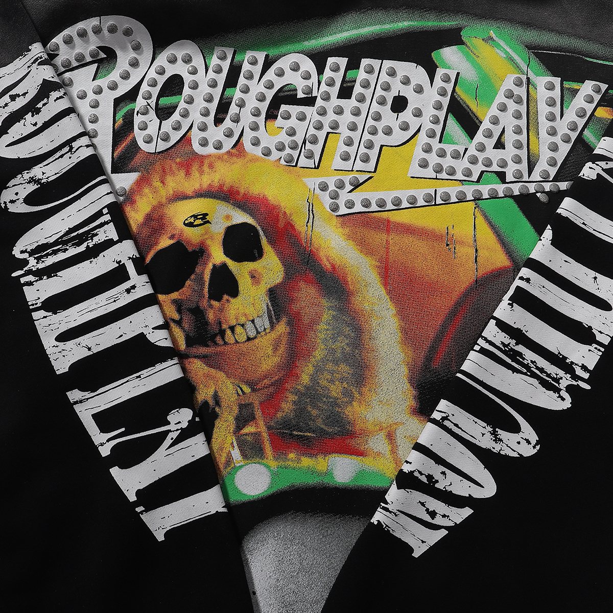 Rough Play In Car Skull Graphic Hoodie ¡ª detail