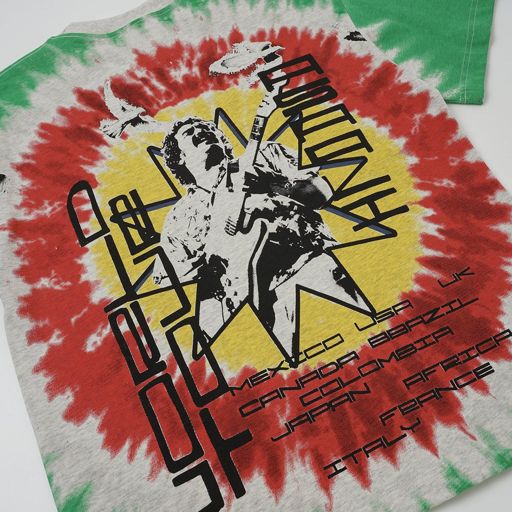 ASAALL Green Tie-Dye World Tour Graphic T-Shirt ¡ª detail