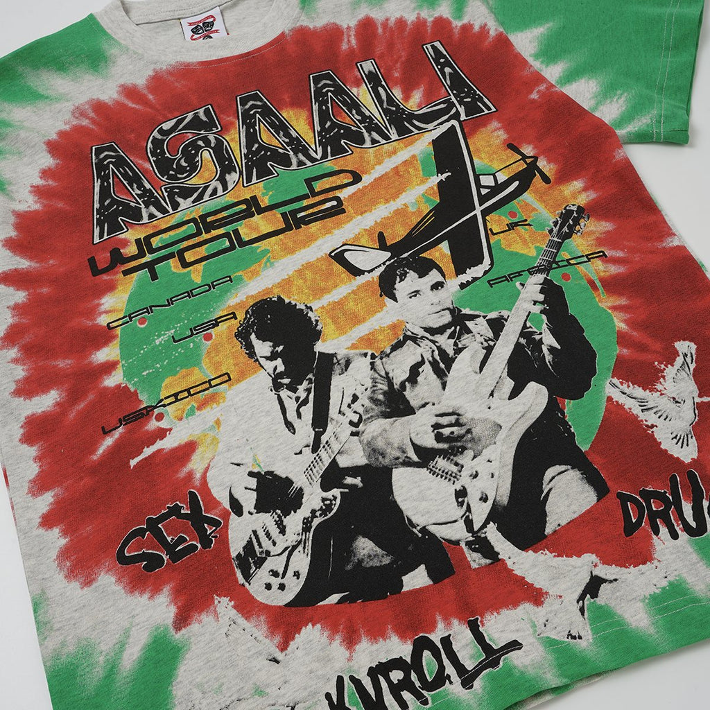 ASAALL Green Tie-Dye World Tour Graphic T-Shirt ¡ª detail