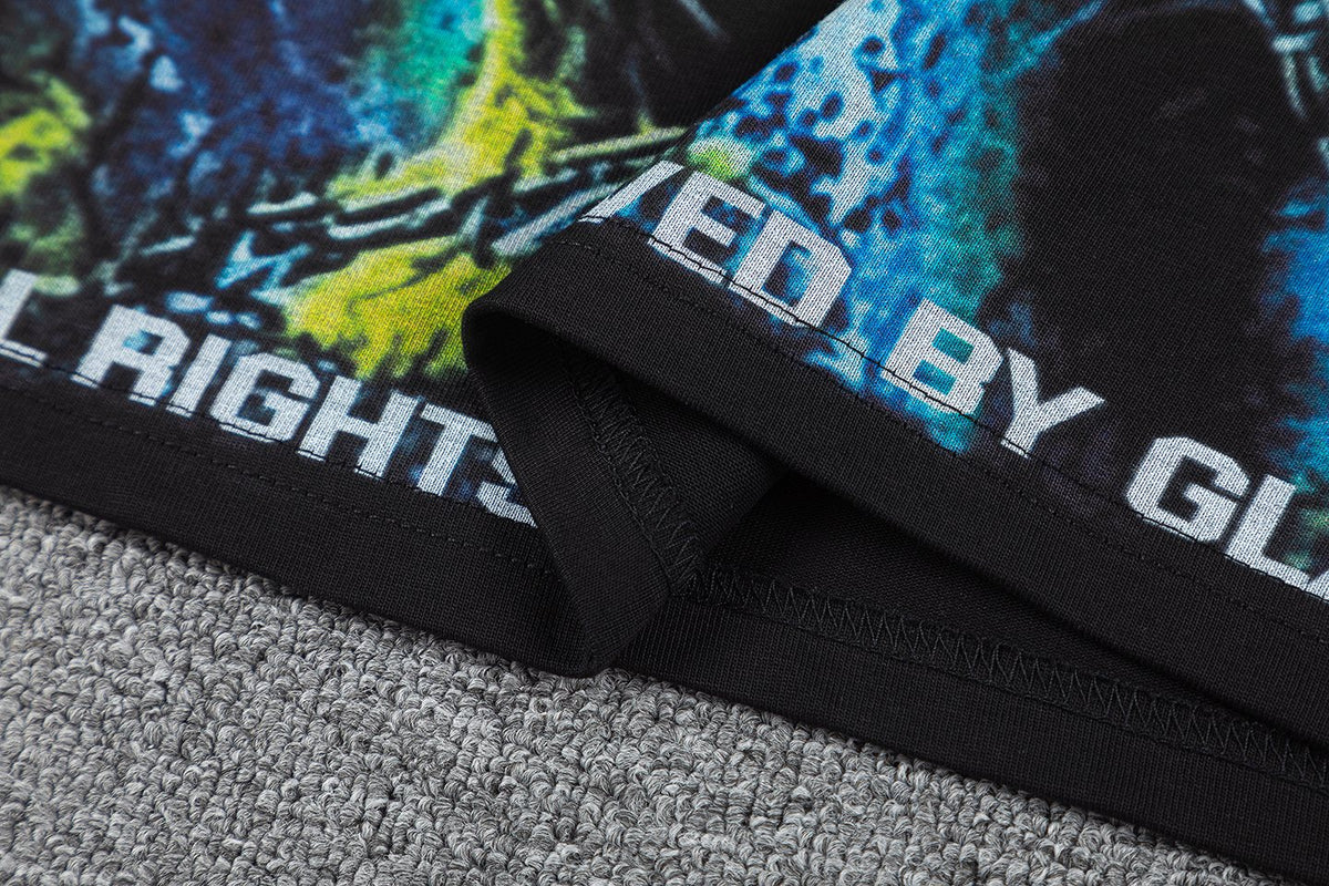 GLAZAGOD Hell on Earth Graphic T-Shirt ¡ª detail