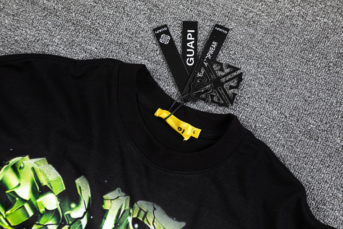 GUAPI World Boss Travel Stamp Graphic T-Shirt ¡ª neck_label