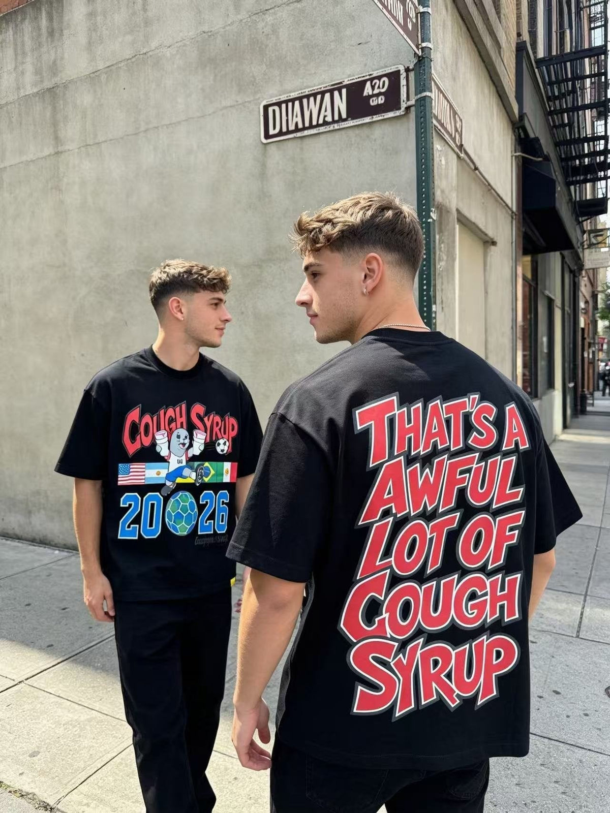 THAT'S A AWFUL LOT OF COUGH SYRUP Soccer Graphic T-Shirt ¡ª context