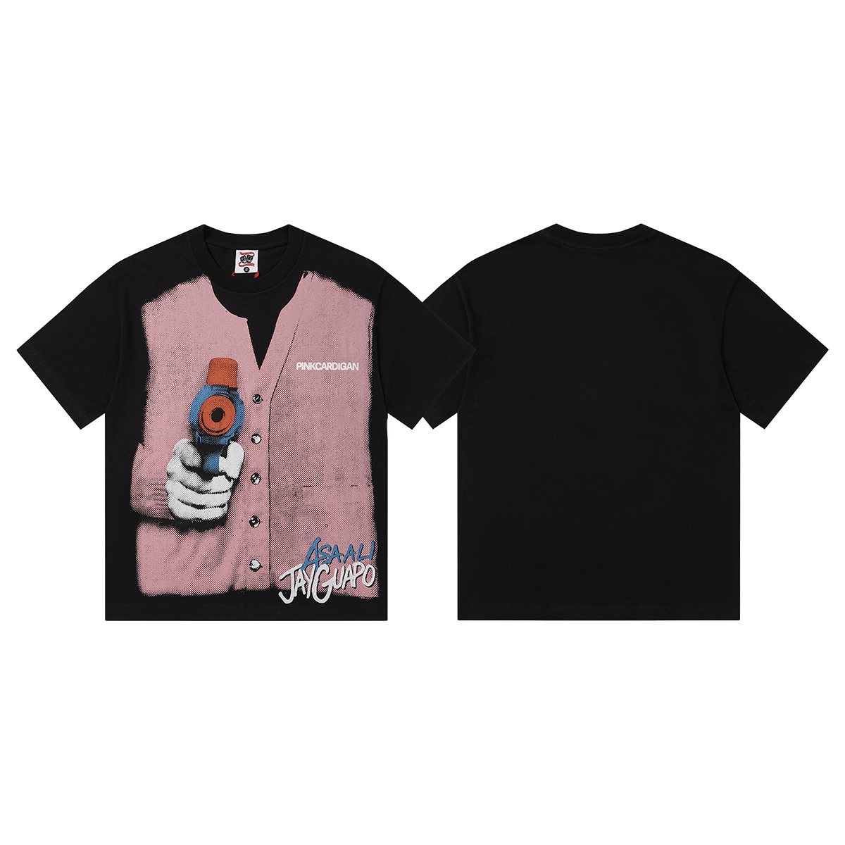 ASAALL Faux Cardigan Graphic T-Shirt ¡ª front