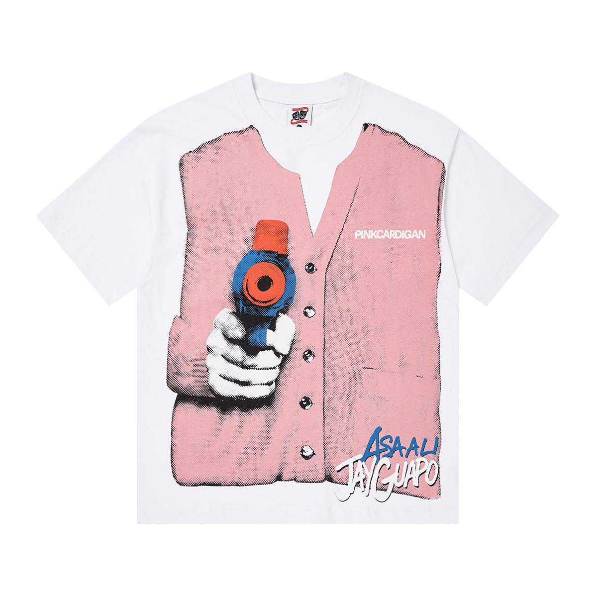 ASAALL Faux Cardigan Graphic T-Shirt ¡ª front