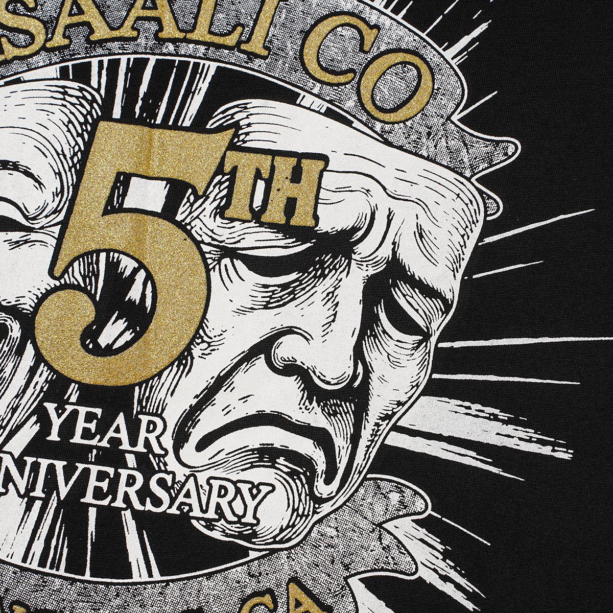 ASAALL 5th Anniversary Graphic T-Shirt - Black ¡ª detail