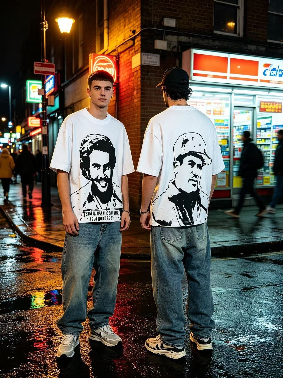 ASAALL Portrait Graphic Short-Sleeve T-Shirt ¡ª context