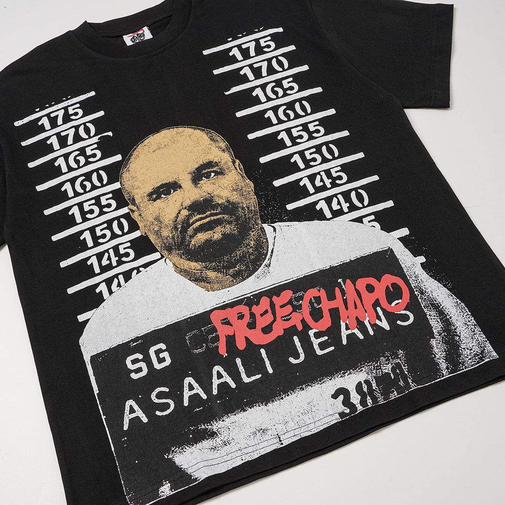 ASAALL Black Letter Graphic Short-Sleeve T-Shirt ¡ª front