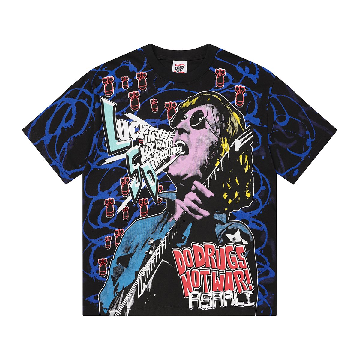 ASAALL Peace Love & Cocaine Singer Graphic T-Shirt ¡ª hero