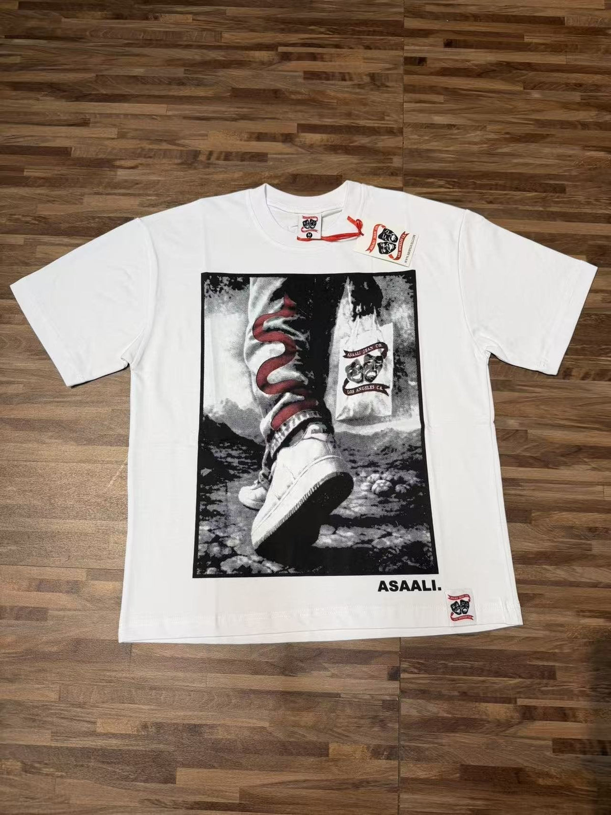 ASAALL Black and Red Front Graphic T-Shirt ¡ª front