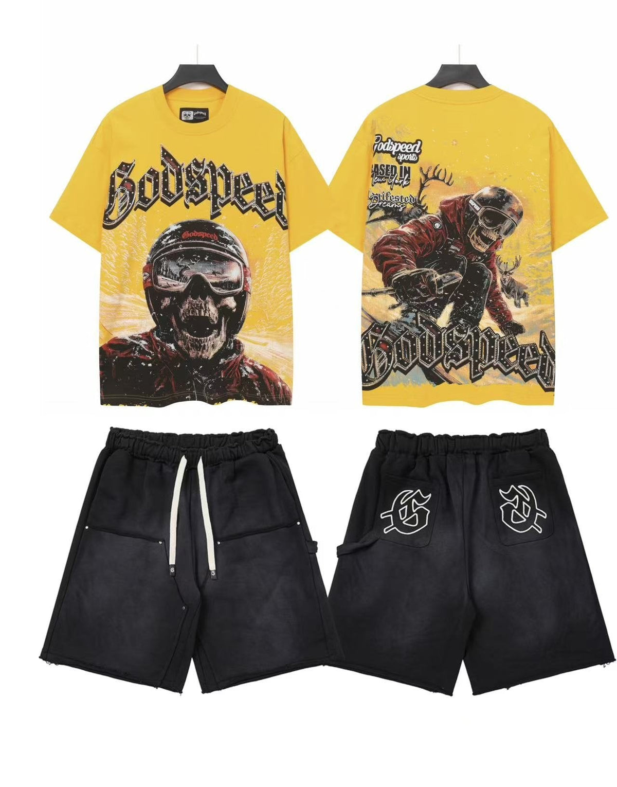 Godspeed Yellow Motorcycle Graphic Short-Sleeve Set ¡ª front
